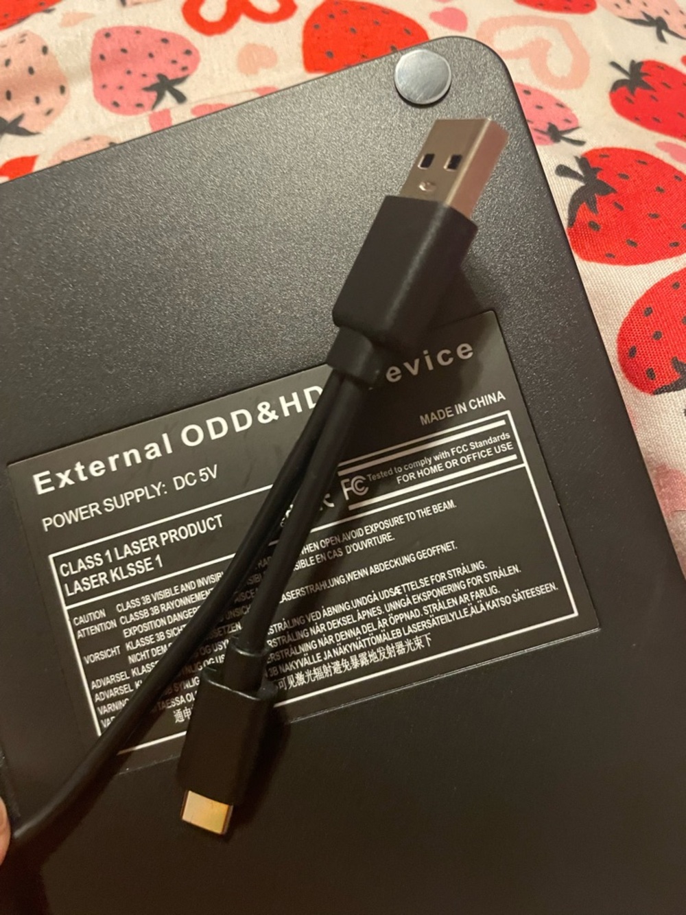 adidas Black Portable Media Drive with DVD Logo - Picture 4 of 4
